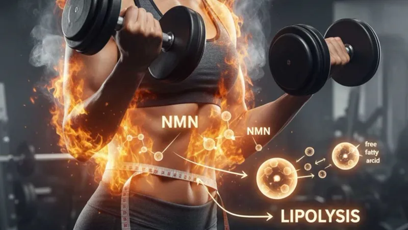 Woman exercising — NMN and Resveratrol enhance fat burning