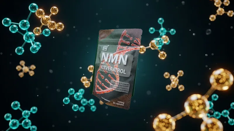 NAD+ molecule — nicotinamide adenine dinucleotide, essential coenzyme for cellular energy