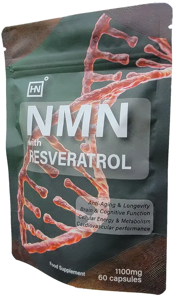 NMN with Resveratrol pouch — rotating view